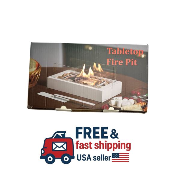 EAST FLAME Metal Tabletop Fire Pit Indoor Outdoor Mini Table Fireplace NEW - Picture 2 of 5
